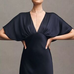 Anthropologie / BHLDN Amelia Deep V Maxi Dress
